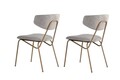 Set scaune 2 piese, Wayland, Nancy, Lemn, Gri / Auriu