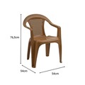 Scaun, Okko, Smart Lara, 54x76 cm, Polipropilena, Maro