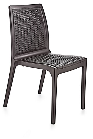 Scaun, Okko, Rattan, 57x85x46 cm, Polipropilena, Maro inchis