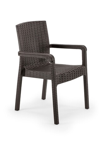 Scaun, Okko, Rattan Royale, 55x87x43 cm, Polipropilena, Maro inchis