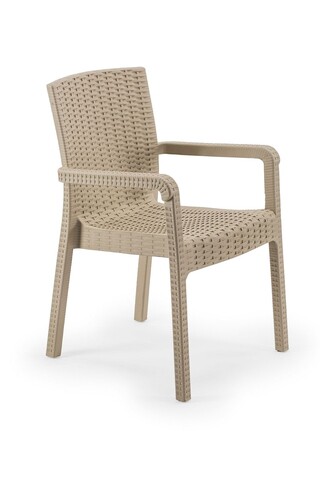 Scaun, Okko, Rattan Royale, 55x87x43 cm, Polipropilena, Bej desert