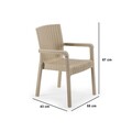 Scaun, Okko, Rattan Royale, 55x87x43 cm, Polipropilena, Bej desert