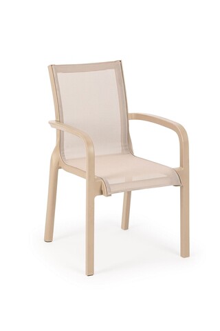 Scaun de gradina, Hanah Home, Mesh, 61.5x88.5x55 cm, Bej desert