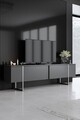 Set mobilier living, Bexley, Luxe, PAL, Antracit / Argintiu