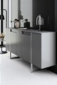 Set mobilier living, Bexley, Luxe, PAL, Antracit / Argintiu
