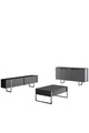 Set mobilier living, Bexley, Luxe, PAL, Antracit / Argintiu