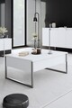 Set mobilier living, Bexley, Luxe, PAL, Alb / Argintiu