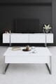 Set mobilier living, Bexley, Luxe, PAL, Alb / Argintiu