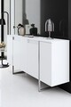 Set mobilier living, Bexley, Luxe, PAL, Alb / Argintiu