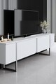Set mobilier living, Bexley, Luxe, PAL, Alb / Argintiu