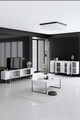 Set mobilier living, Bexley, Luxe, PAL, Alb / Argintiu