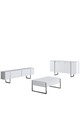 Set mobilier living, Bexley, Luxe, PAL, Alb / Argintiu