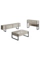 Set mobilier living, Bexley, Luxe Set, PAL, Travertin / Negru
