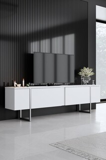 180x30x50 cm, Alb;Argintiu