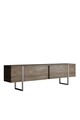 Comoda TV, Bexley, Luxe, 180x30x50 cm, PAL, Nuc / Argint
