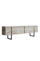 Comoda TV, Bexley, Luxe, 180x30x50 cm, PAL, Travertin / Negru