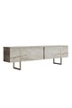 Comoda TV, Bexley, Luxe, 180x30x50 cm, PAL, Travertin / Auriu