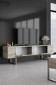 Comoda TV, Bexley, Luxe, 180x30x50 cm, PAL, Travertin / Argint