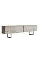 Comoda TV, Bexley, Luxe, 180x30x50 cm, PAL, Travertin / Argint