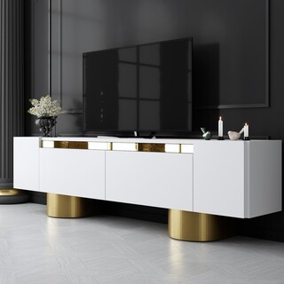 180x50x30 cm, Alb;Auriu