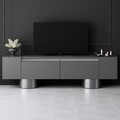 Comoda TV, Bexley, Bohem, 180x50x30 cm, PAL, Antracit / Argintiu