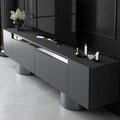 Comoda TV, Bexley, Bohem, 180x50x30 cm, PAL, Antracit / Argintiu