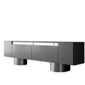 Comoda TV, Bexley, Bohem, 180x50x30 cm, PAL, Antracit / Argintiu