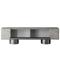 Comoda TV, Bexley, Bohem, 180x50x30 cm, PAL, Travertin / Argint