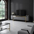 Comoda TV, Bexley, Yildiz, 180x50x30 cm, PAL, Antracit / Aur