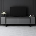 Comoda TV, Bexley, Yildiz, 180x50x30 cm, PAL, Antracit / Negru
