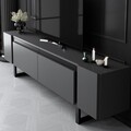 Comoda TV, Bexley, Yildiz, 180x50x30 cm, PAL, Antracit / Negru