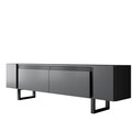 Comoda TV, Bexley, Yildiz, 180x50x30 cm, PAL, Antracit / Negru