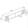 Comoda TV, Bexley, Gold Line, 180x30x48 cm, PAL, Alb/Auriu