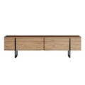 Comoda TV, Bexley, Luxe, 180x30x50 cm, PAL, Pin Atlantic / Negru