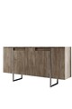 Consola, Bexley, Luxe, 160x35x80 cm, PAL, Nuc / Argint