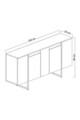 Consola, Bexley, Luxe, 160x35x80 cm, PAL, Nuc / Argint