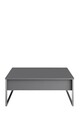 Masuta de cafea, Bexley, Luxe, 90x60x40 cm, PAL, Antracit / Argintiu