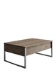 Masuta de cafea, Bexley, Luxe, 90x60x40 cm, PAL, Nuc / Argint