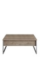 Masuta de cafea, Bexley, Luxe, 90x60x40 cm, PAL, Nuc / Argint