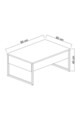 Masuta de cafea, Bexley, Luxe, 90x60x40 cm, PAL, Travertin / Argint