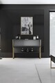 Dulap, Bexley, Luxe, 120x80x30 cm, PAL, Aur/Antracit