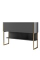 Dulap, Bexley, Luxe, 120x80x30 cm, PAL, Aur/Antracit