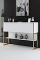 Dulap, Bexley, Luxe, 120x80x30 cm, PAL, Aur/Alb