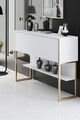 Dulap, Bexley, Luxe, 120x80x30 cm, PAL, Aur/Alb