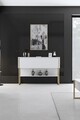 Dulap, Bexley, Luxe, 120x80x30 cm, PAL, Aur/Alb