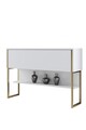 Dulap, Bexley, Luxe, 120x80x30 cm, PAL, Aur/Alb