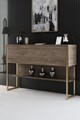 Dulap, Bexley, Luxe, 120x80x30 cm, PAL, Aur / Nuc