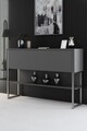 Dulap, Bexley, Luxe, 120x80x30 cm, PAL, Argintiu / Antracit