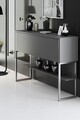 Dulap, Bexley, Luxe, 120x80x30 cm, PAL, Argintiu / Antracit