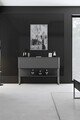 Dulap, Bexley, Luxe, 120x80x30 cm, PAL, Argintiu / Antracit